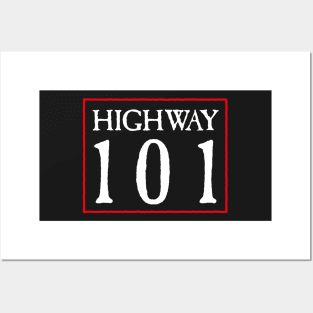 Highway 101 (white) Posters and Art